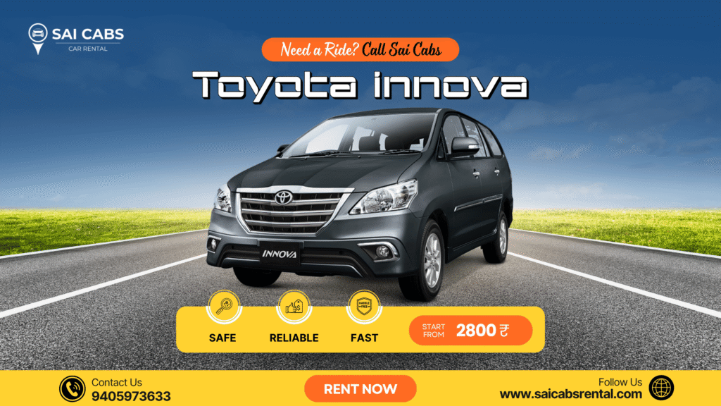 book toyota innova on rent with sai cabs car rental nagpur maharashtra